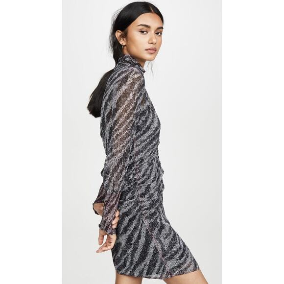 Rag & Bone NWT Maris Mini Dress Black Multi Size 10 - Picture 7 of 10